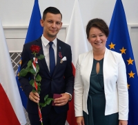 Wręczenie Brązowego Krzyża Zasługi dla Wójta Gminy Ostrowite