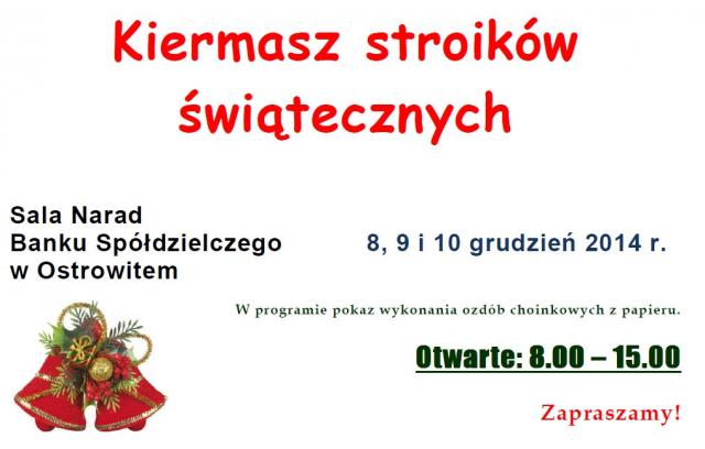 Kiermasz stroików świątecznych