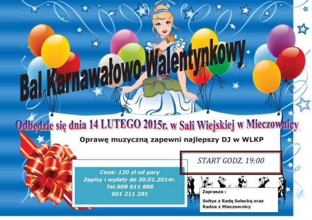 Bal Karnawałowo - Walentynkowy w Mieczownicy