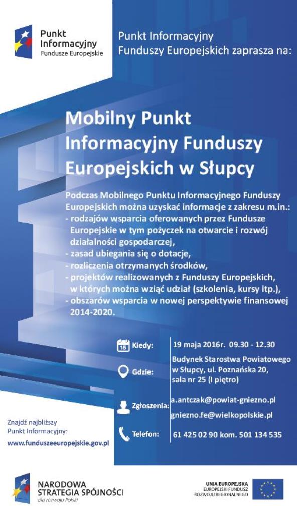 Mobilny Punkt Informacyjny Funduszy Europejskich 