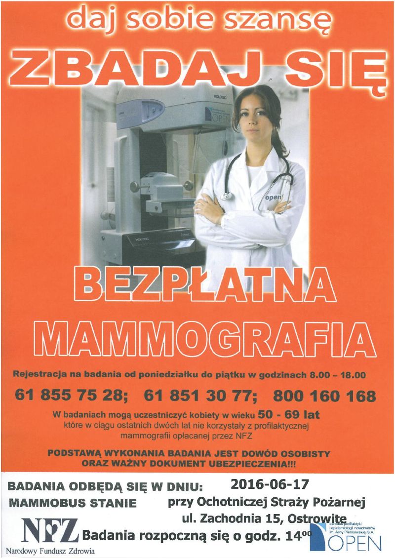 Bezpłatna Mammografia