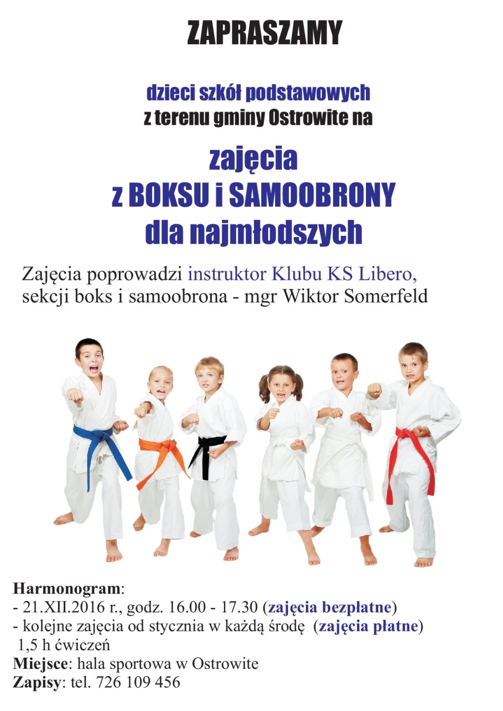 Zajęcia z boksu i samoobrony dla najmłodszych