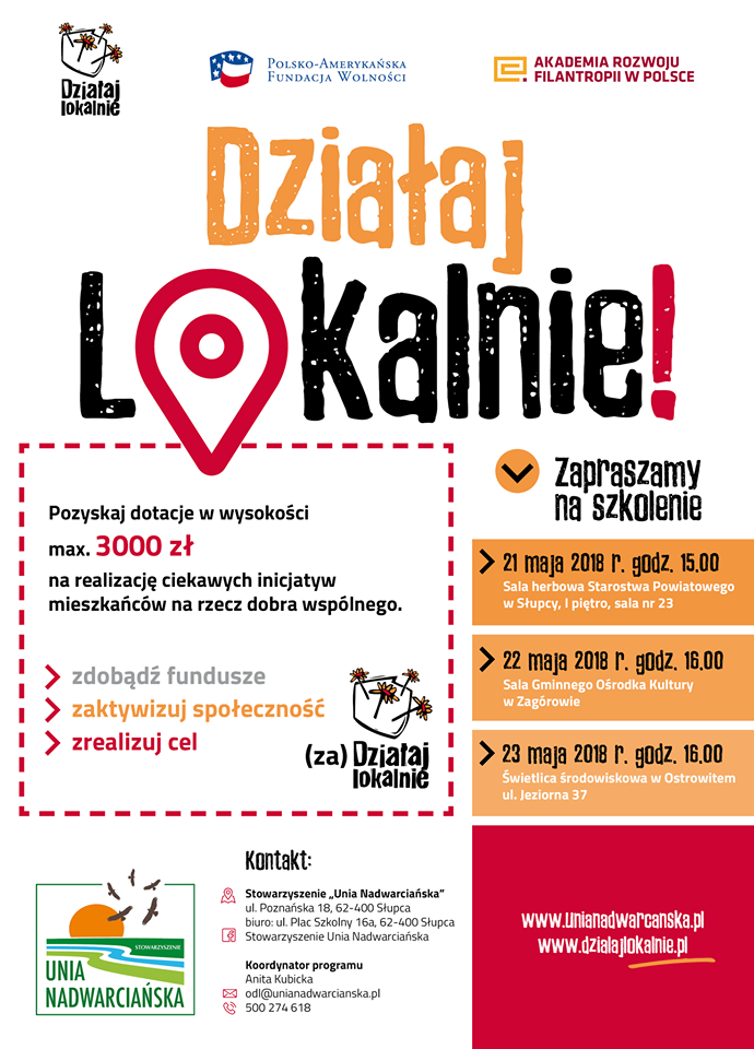 Działaj Lokalnie - pozyskaj dotację