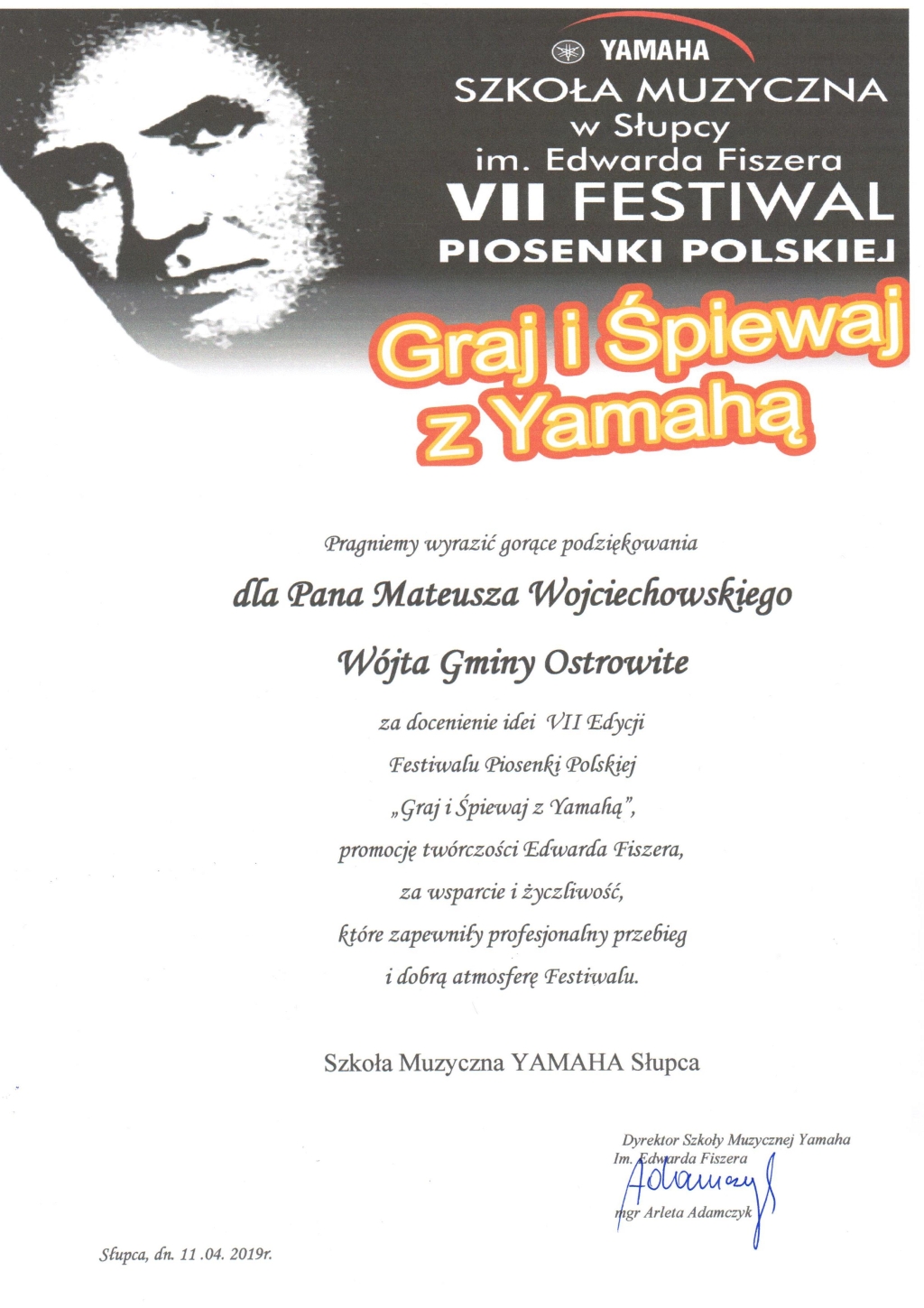 Podziękowanie