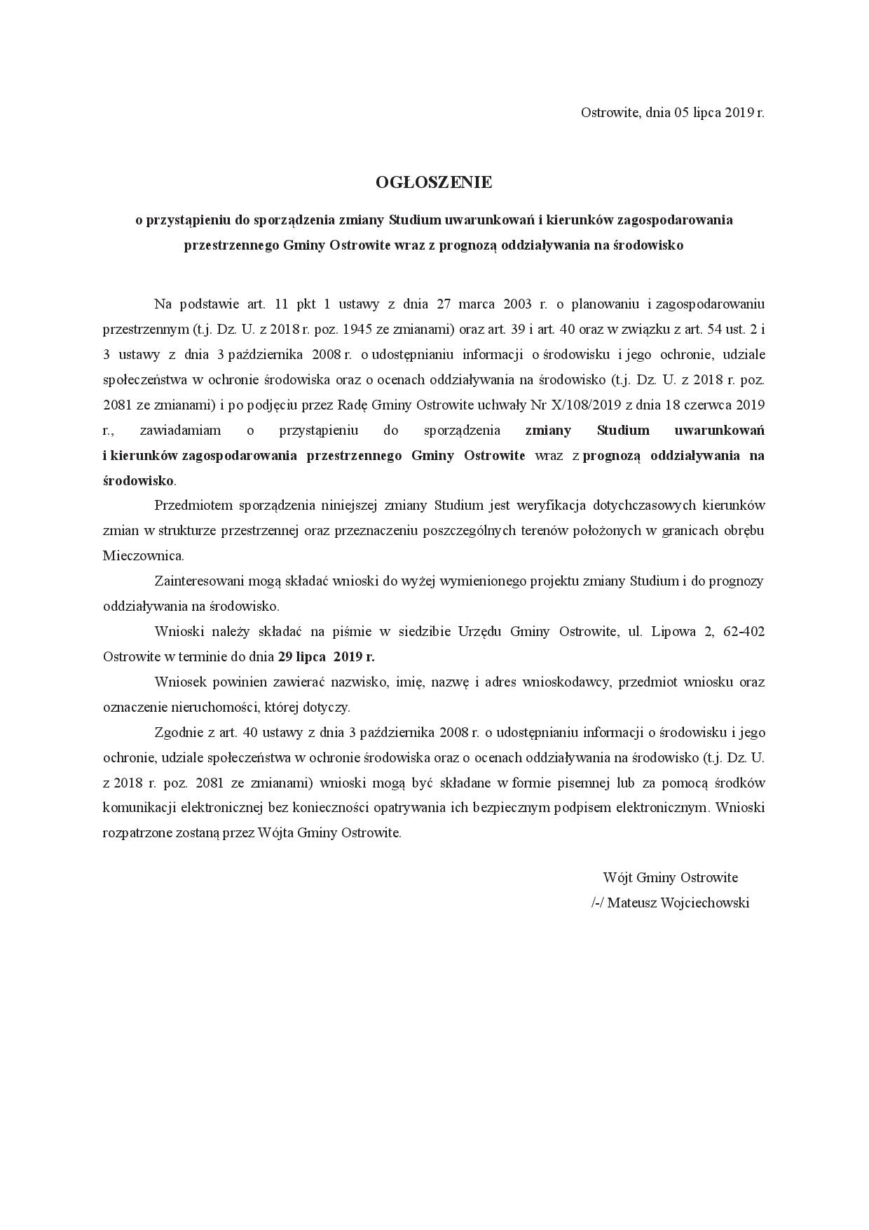 Zmiana Studium