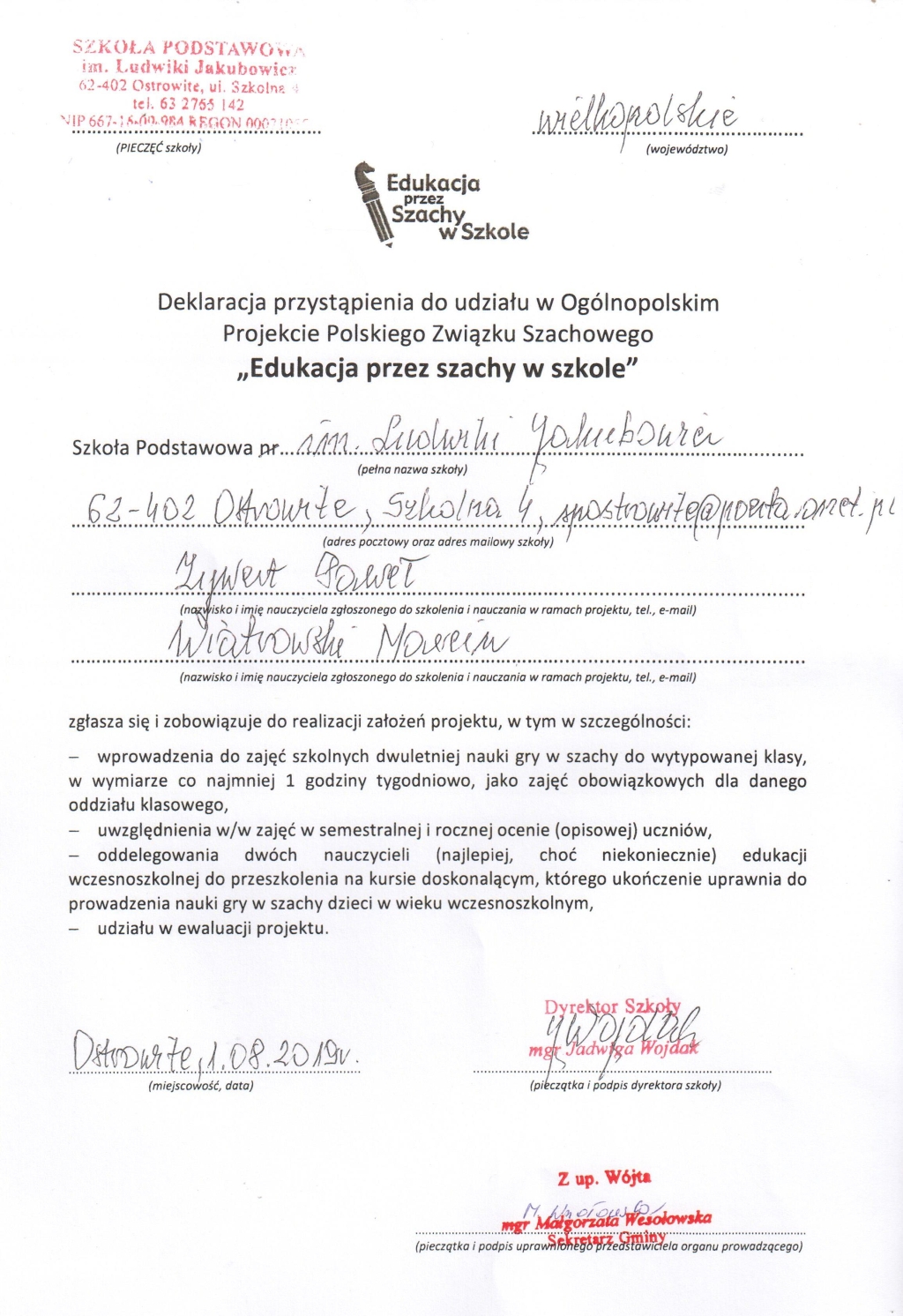 Edukacja przez szachy w szkole