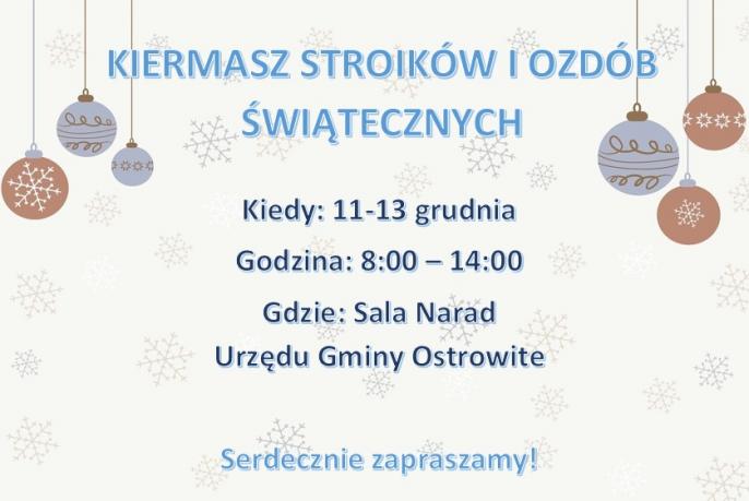 Kiermasz stroików i ozdób świątecznych
