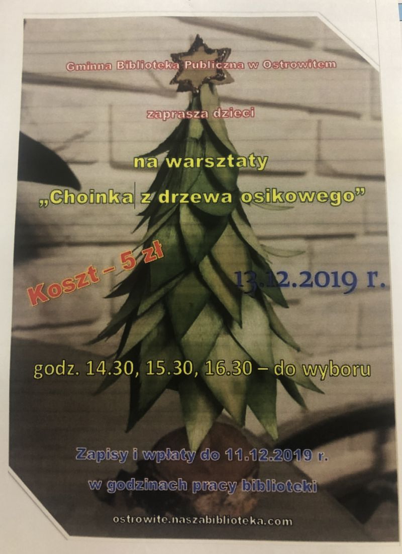 Warsztaty w Gminnej Bibliotece Publicznej w Ostrowitem