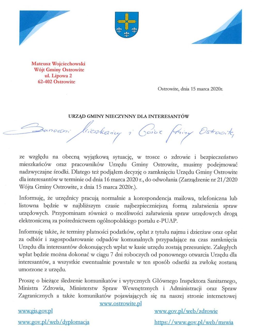 Urząd Gminy nieczynny dla interesantów