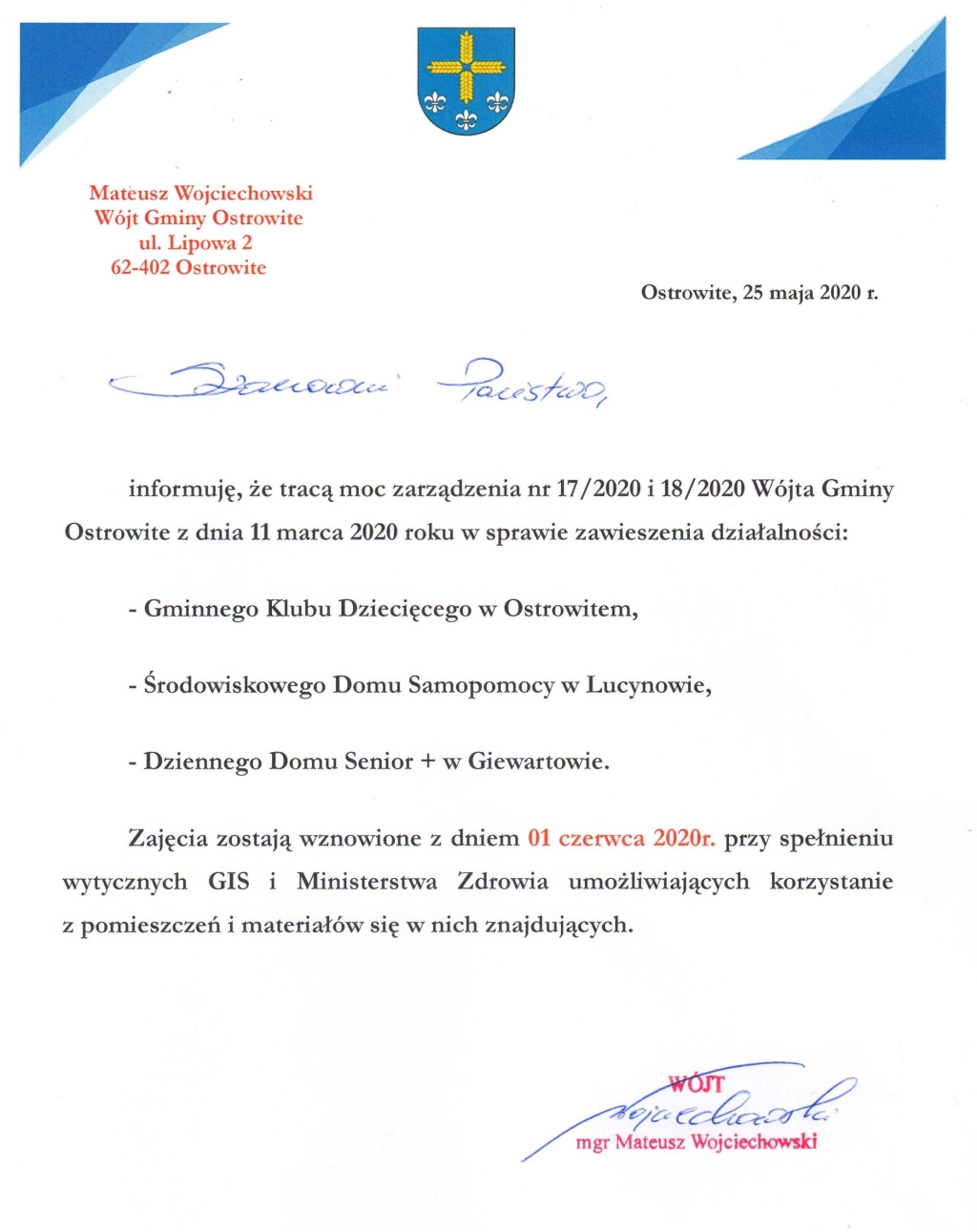 Placówki wznawiają działalność
