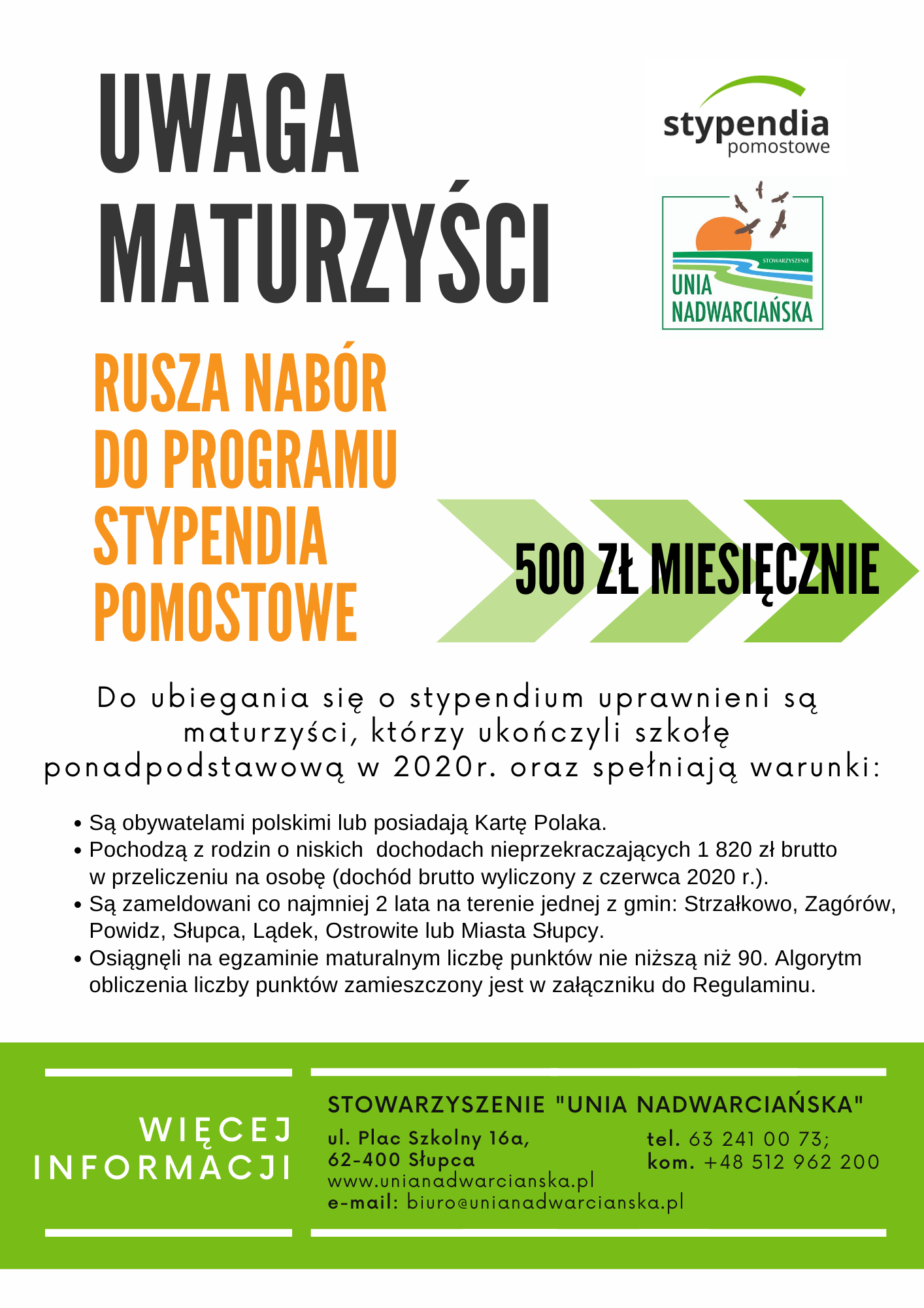 Maturzyści - Rusza nabór do programu Stypendia Pomostowe
