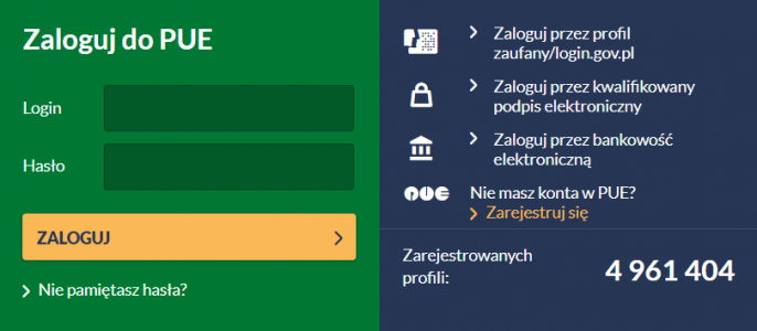 ZUS: Rekord w liczbie założonych profili na PUE