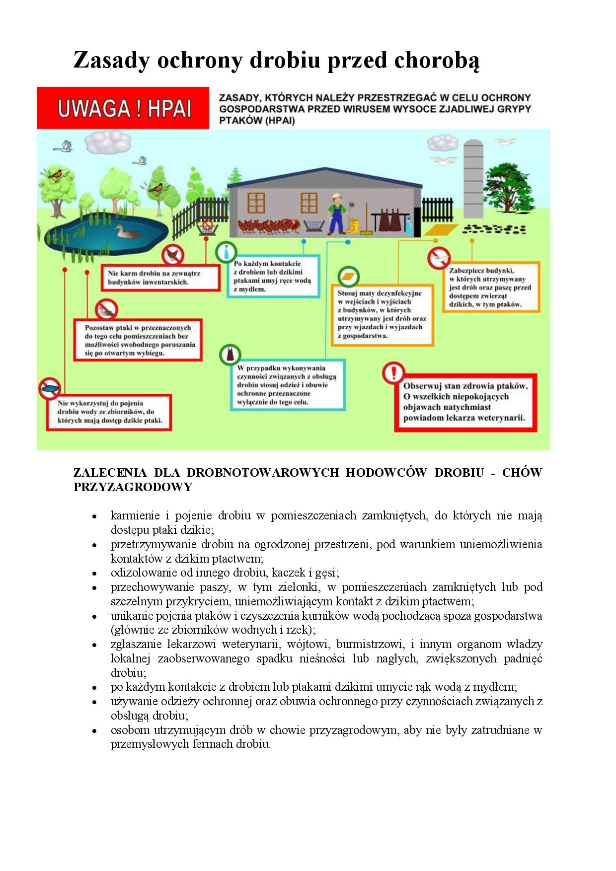 zasady ochrony drobiu