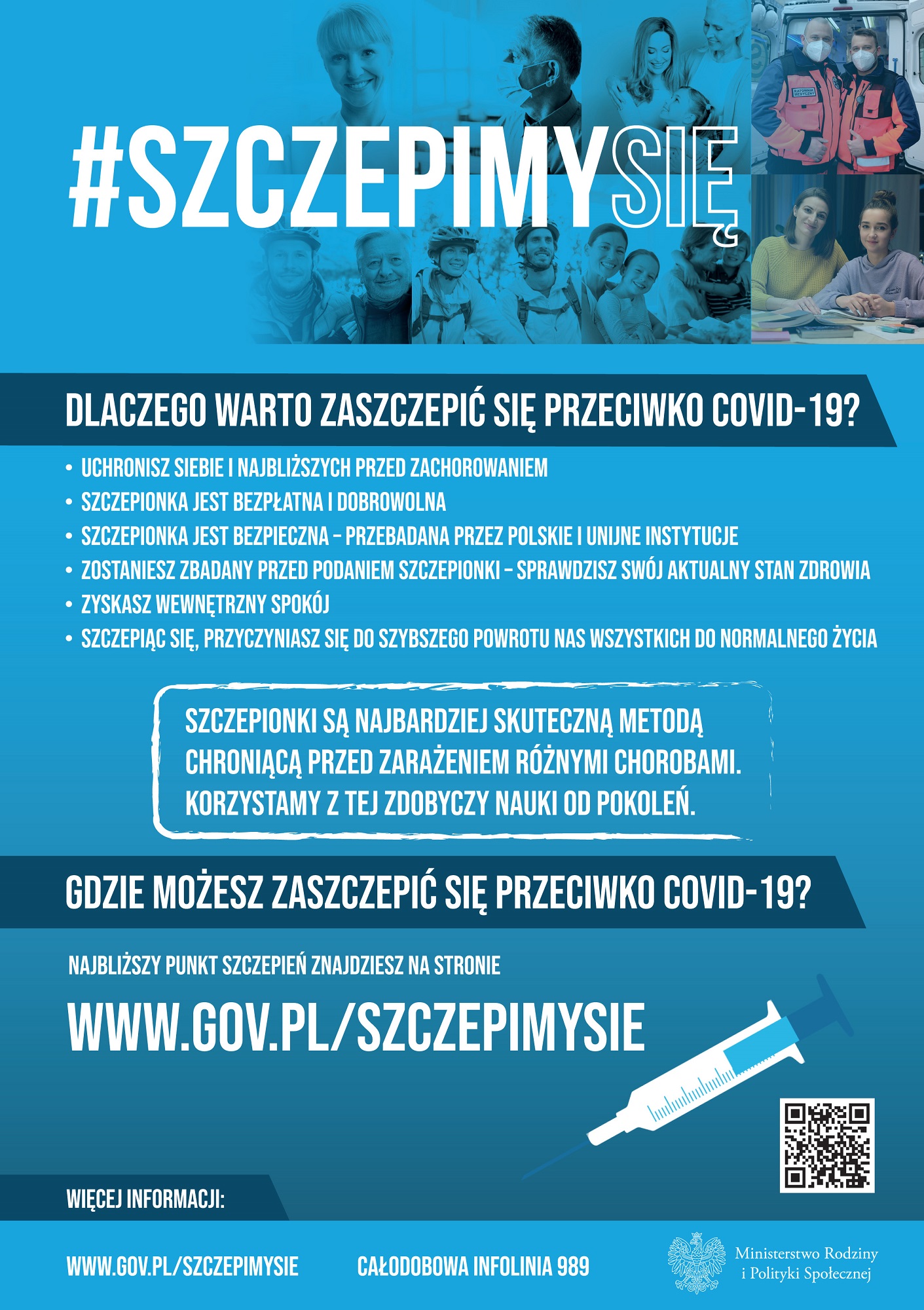 Plakat szczepimy się