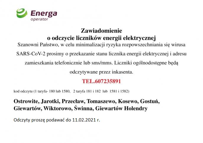 odczyt liczników