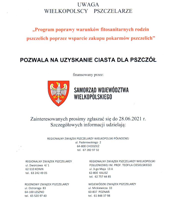 plakat pszczelarze