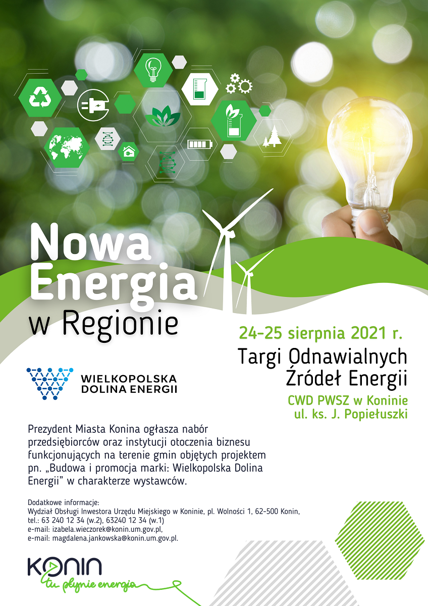 Nabór firm i instytucji otoczenia biznesu na targi OZE - ″Nowa Energia w Regionie″ 