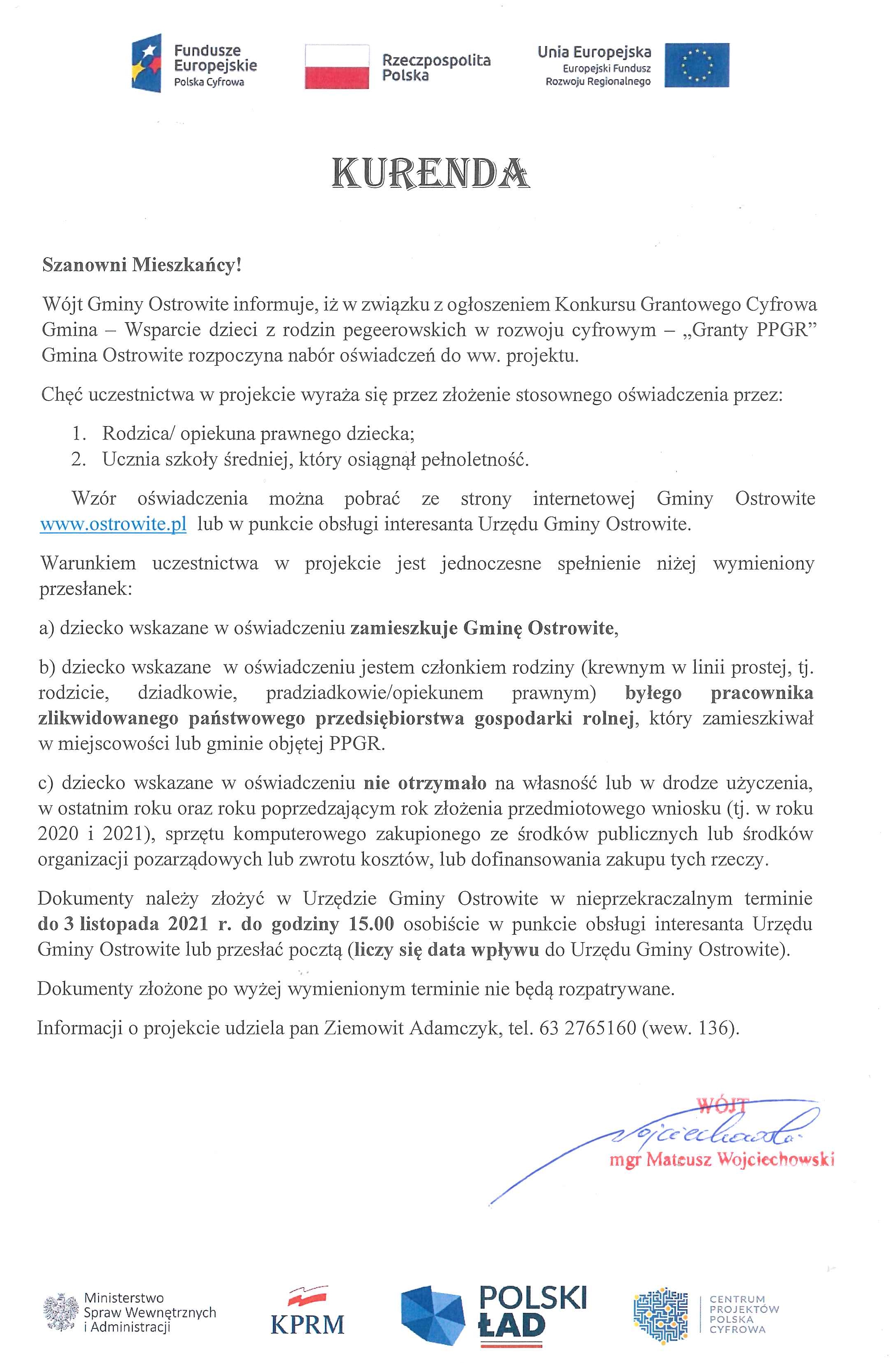 Komputery dla dzieci z rodzin pegeerowskich