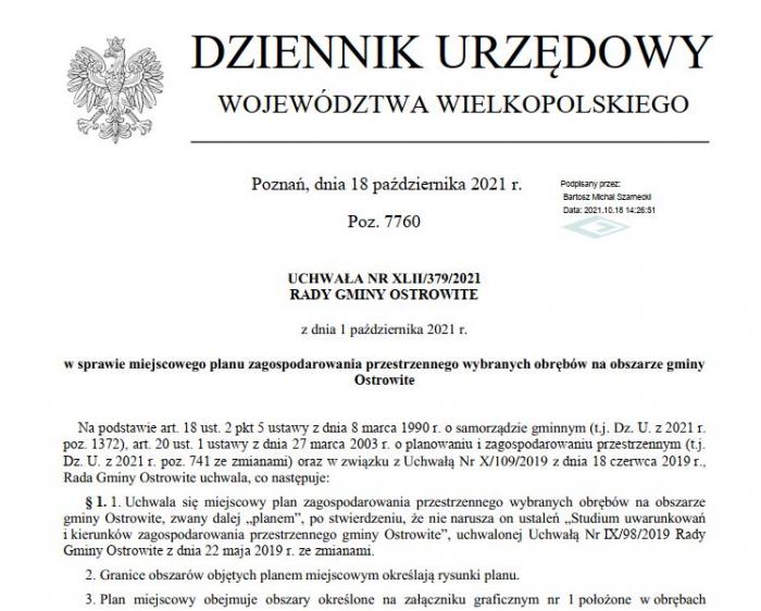 miejscowy plan zagospodarowania przestrzennego