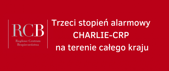 trzeci stopień alarmowy CHARLIE-CRP