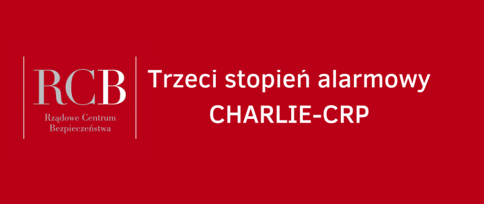 Przedłużenie trzeciego stopnia alarmowego CRP na terenie całego kraju