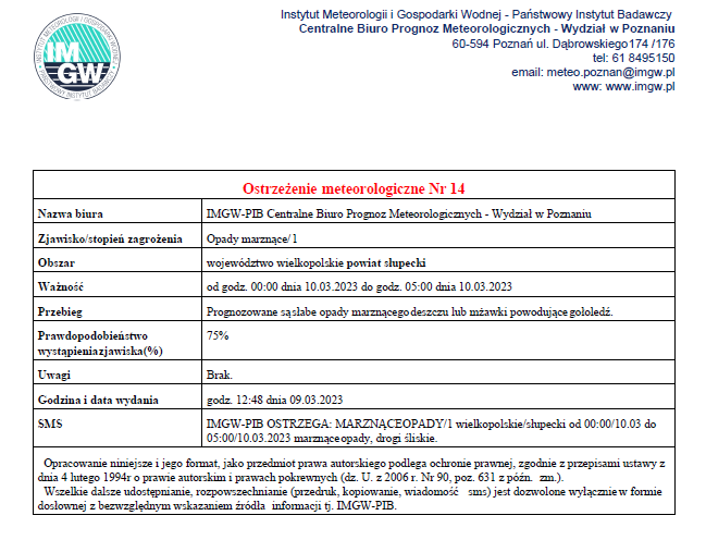 alert pogodowy