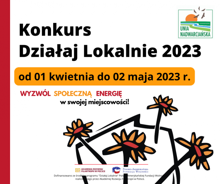 Ogłoszenie konkursu Działaj Lokalnie 2023