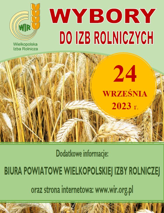 Wybory do izb rolniczych w najbliższą niedzielę 24.09.2023 r.