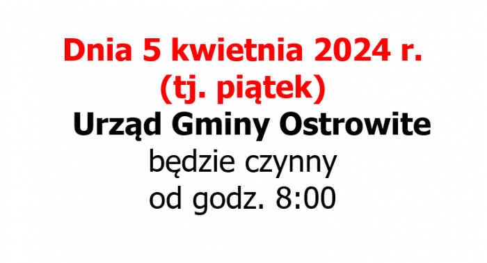 zmiana godzin pracy