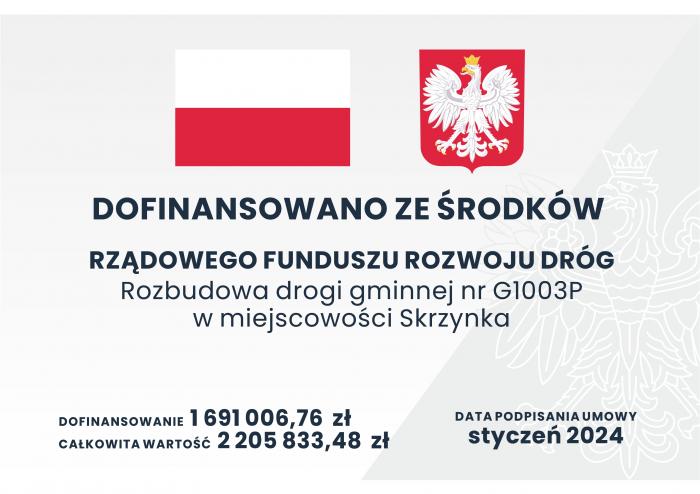 Rozbudowa drogi gminnej nr G1003P w miejscowości Skrzynka