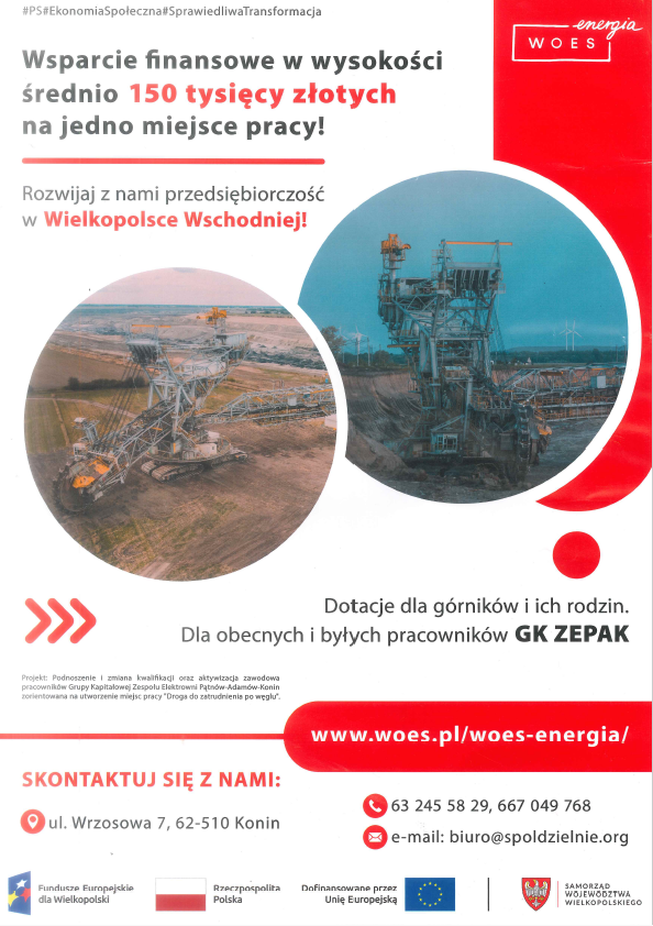 Projekt Droga do zatrudnienia po węglu – oferta WOES Energia