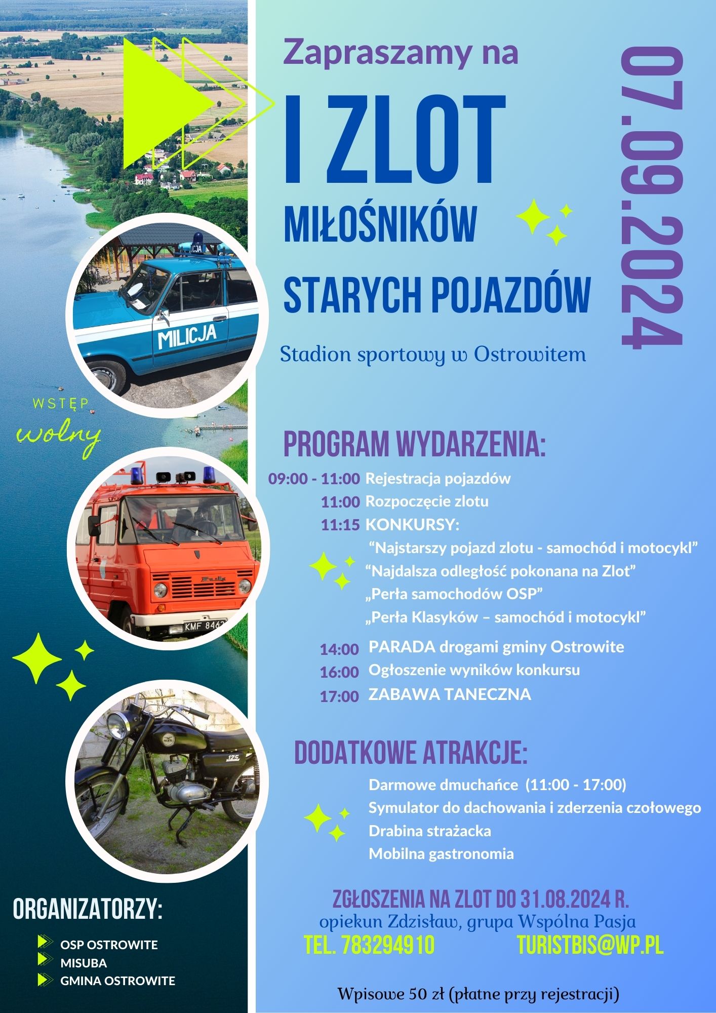 Plakat - I Zlot Miłośników Starych Pojazdów