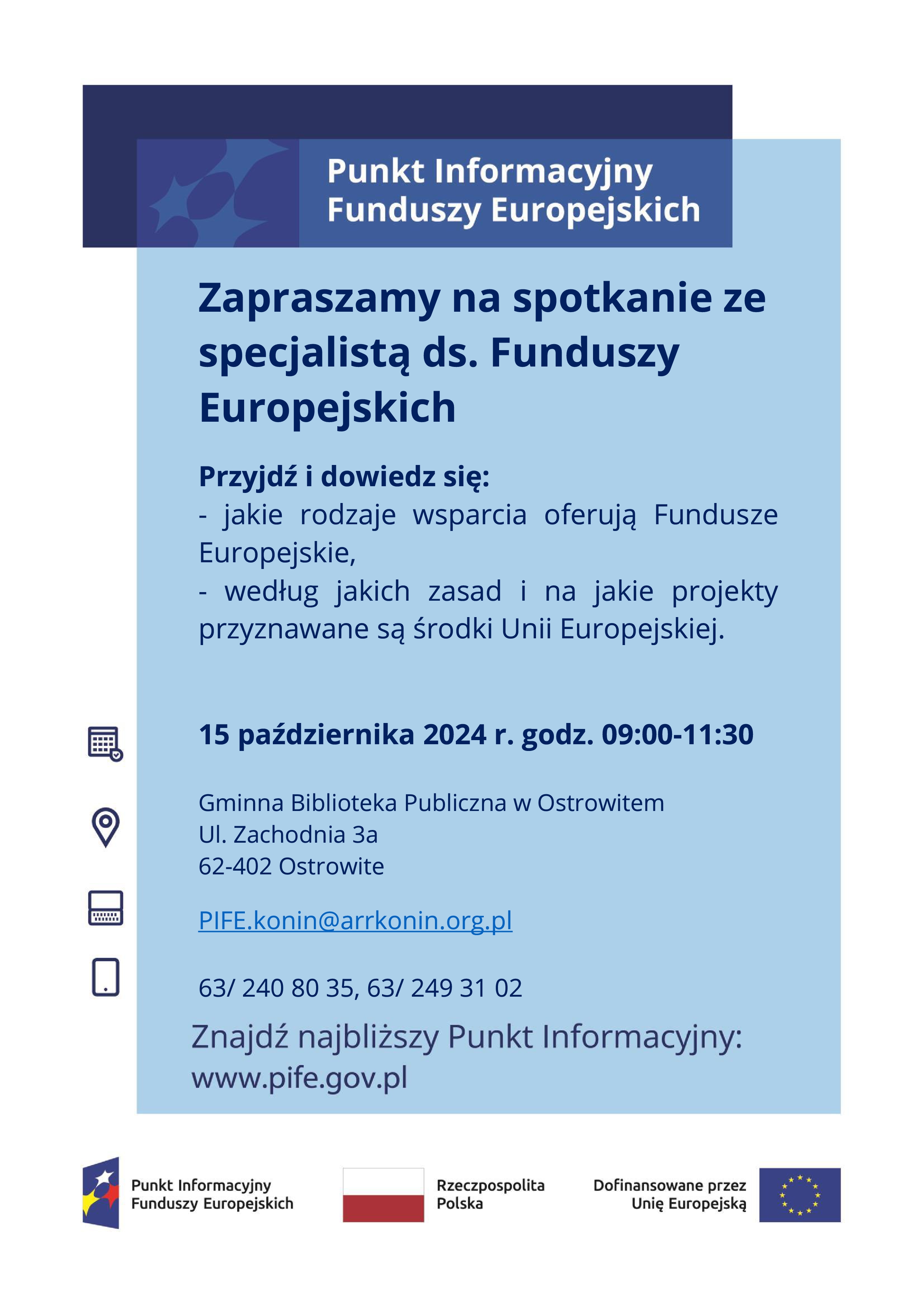 Spotkanie nt. Funduszy Europejskich