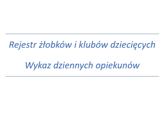 rejestr żłobków