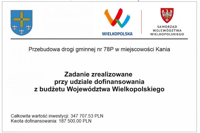 Przebudowa drogi gminnej nr 78P w miejscowości Kania