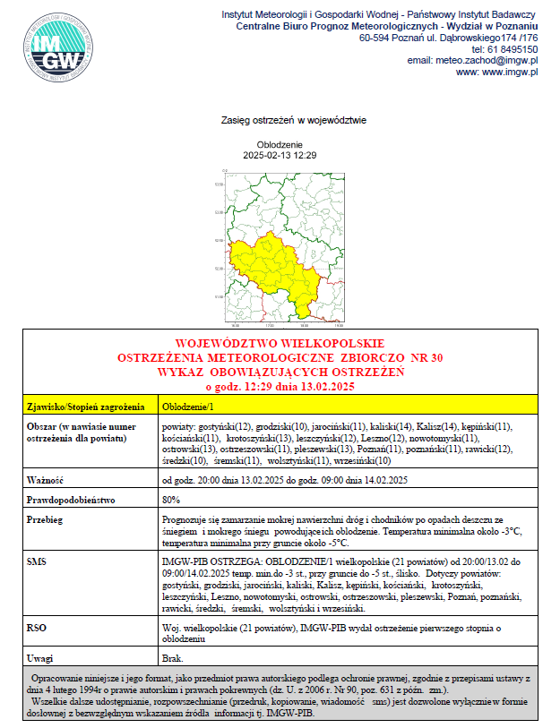 alert pogodowy